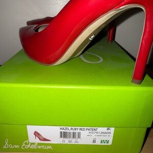 Sam Edelman Ruby Red Patent Heels